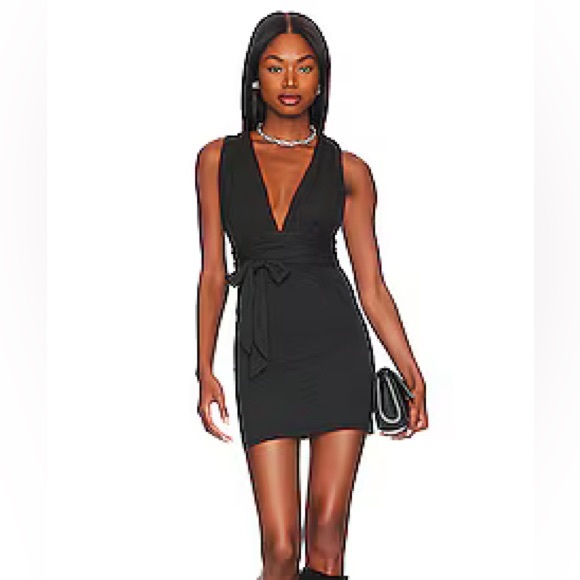 x REVOLVE Roksanda Mini Dress in Black - Picture 1 of 5